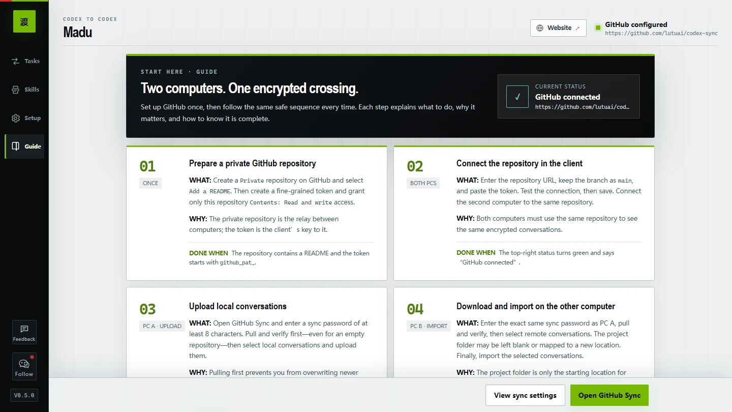 Madu desktop client getting-started guide in English